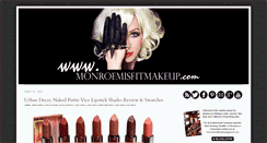 Desktop Screenshot of monroemisfitmakeup.com